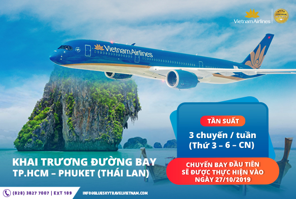 Vietnam Airlines khai trương đường bay thẳng TP.HCM đi Phuket (Thái Lan)